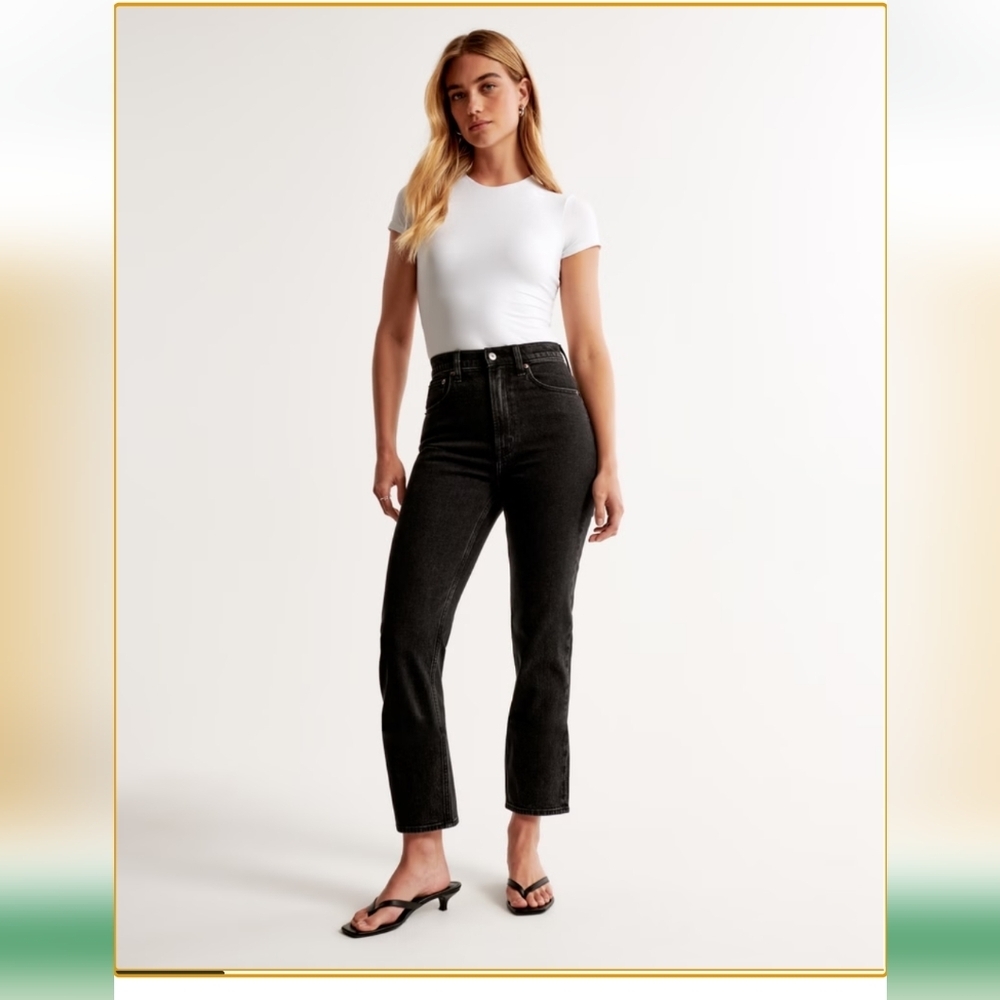 Abercrombie Ultra High Rise Slim Straight Jean